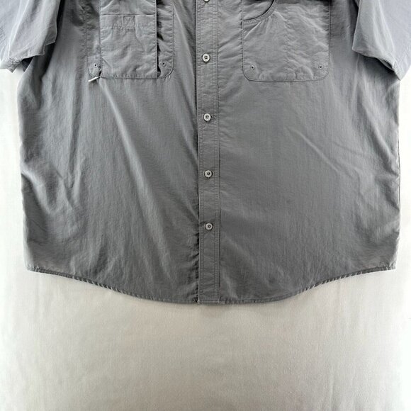 World Wide Sportsman Shirt Men 2XL Utility Button Down Vented Fishing Nylon Gray - Picture 4 of 11